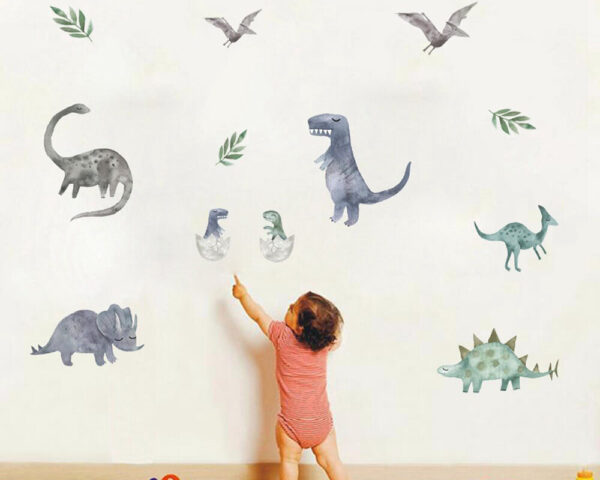 מדבקת קיר דינוזאורים לחדרי ילדים